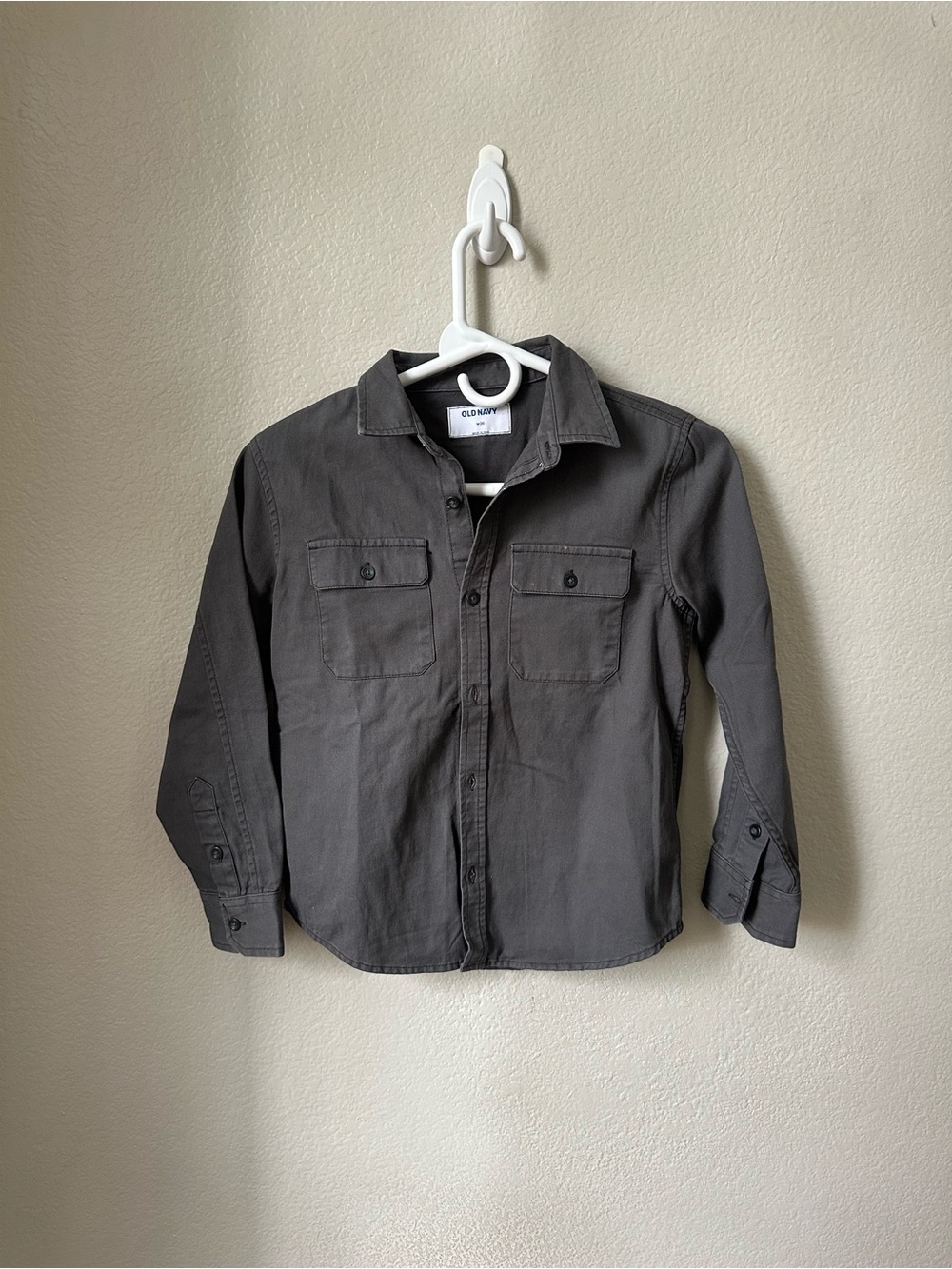 Old Navy Boys Gray Button-Down Shirt